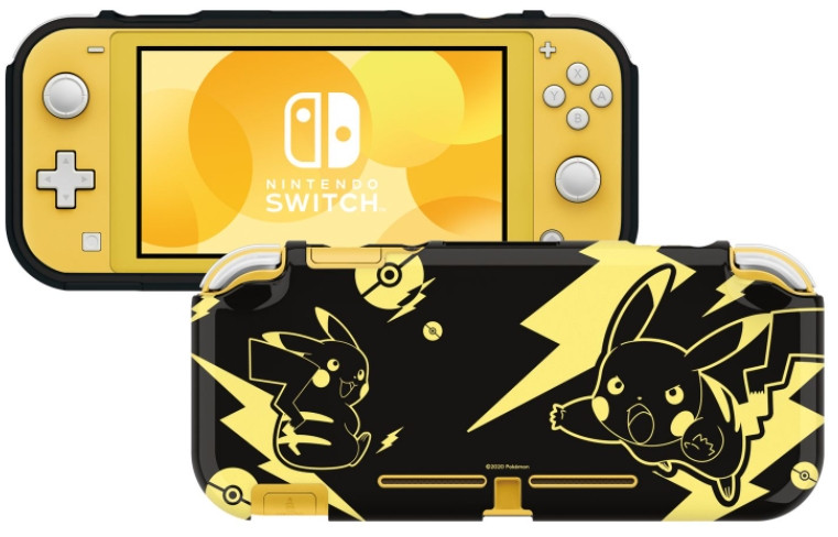  Hori Duraflexi Protector  Pikachu Black & Gold  Nintendo Switch Lite (NS2-076U)
