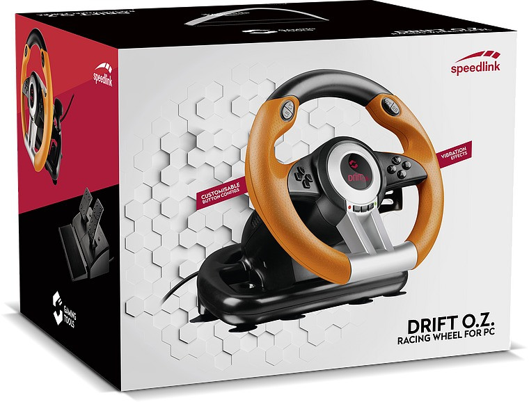  Speedlink DRIFT O.Z. Racing Wheel  PC (SL-6695-BKOR-01)