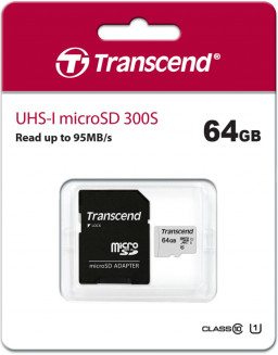  Transcend microSDXC 64GB Class 10 UHS-I U1 R95 (  SD)