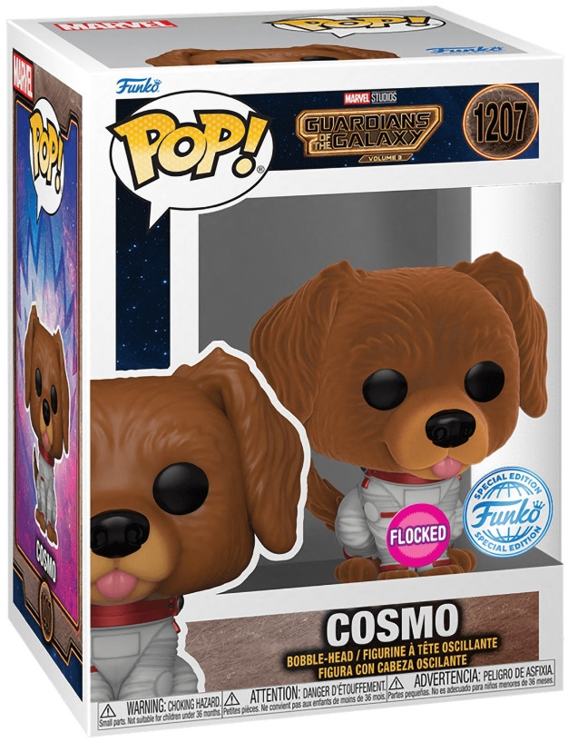  Funko POP Marvel: Guardians Of The Galaxy 3  Cosmo Flocked Exclusive Bobble-Head (9,5 )