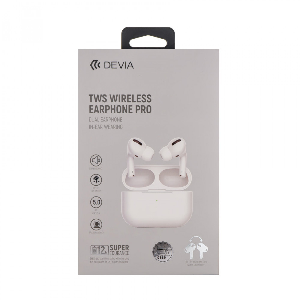 Devia TWS Wireless Earphone Pro White , 