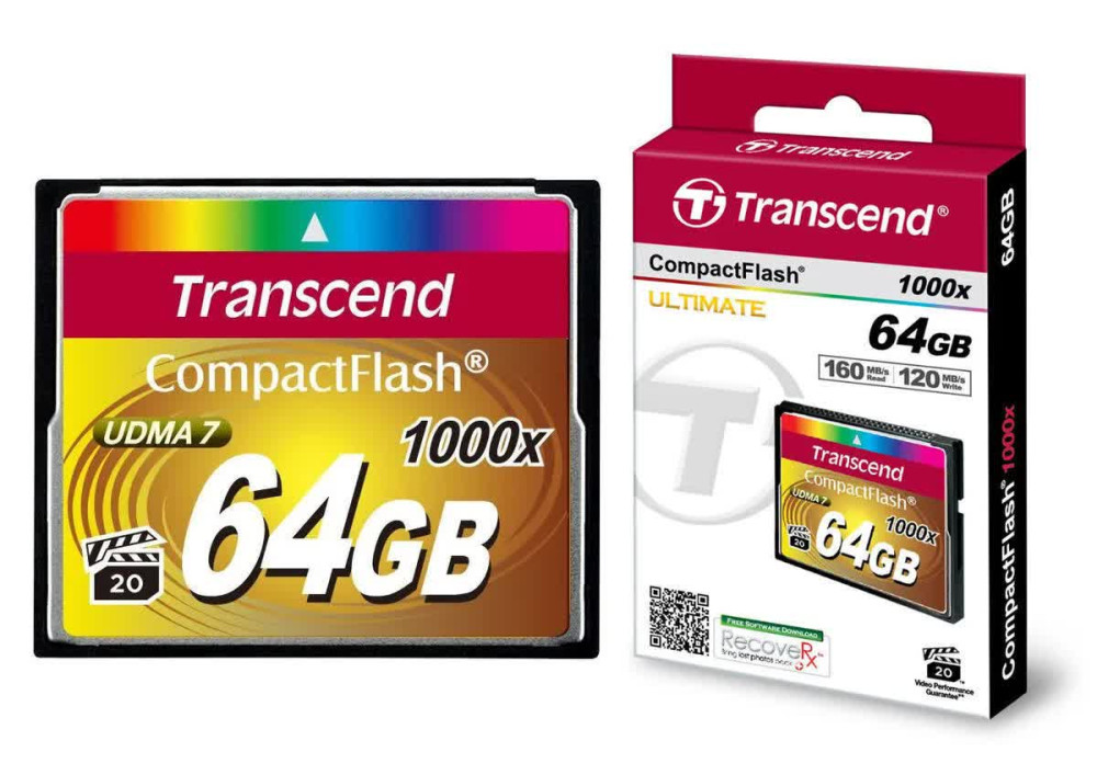   Transcend CompactFlash 1000x 64GB