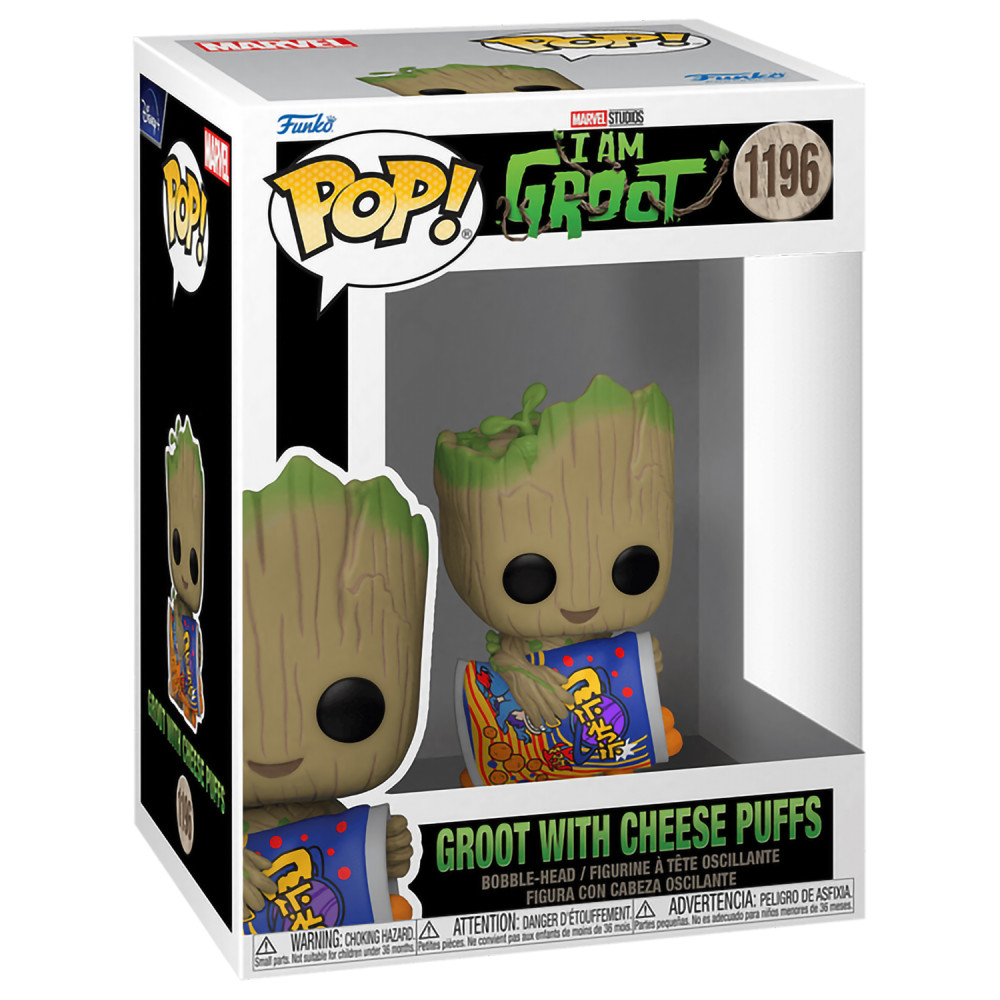  Funko POP Marvel: I Am Groot  Groot With Cheese Puffs (9,5 )