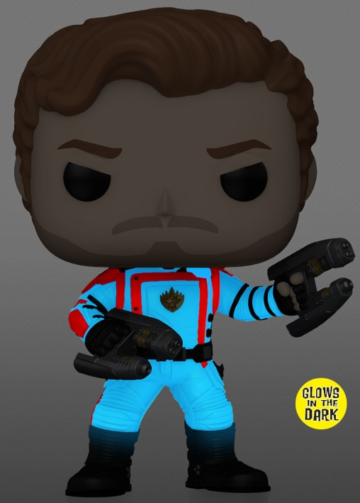  Funko POP Marvel: Guardians Of The Galaxy 3  Star-Lord Bobble-Head Exclusive [Glows In The Dark] (9,5 )