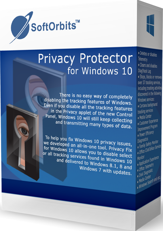 SoftOrbits Privacy Protector for Windows 10 (Отключение слежки для Windows 10) [Цифровая версия] (Цифровая версия)