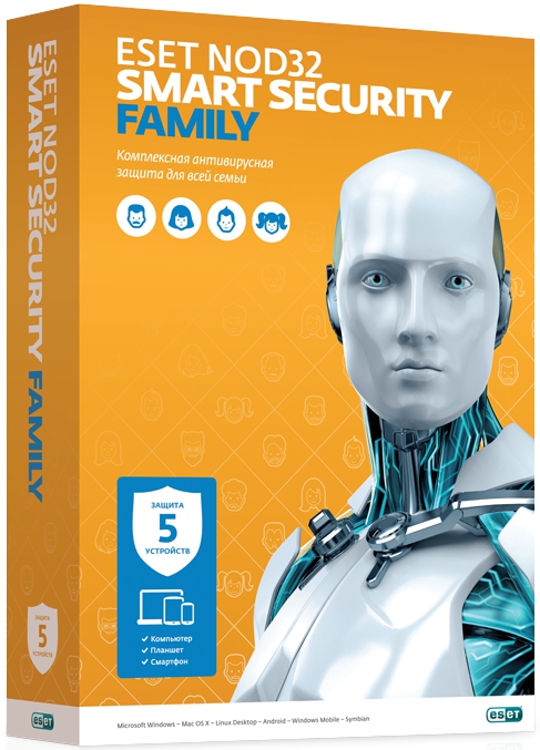 ESET NOD32 Smart Security Family (5 устройств, 1 год) [Цифровая версия] (Цифровая версия)