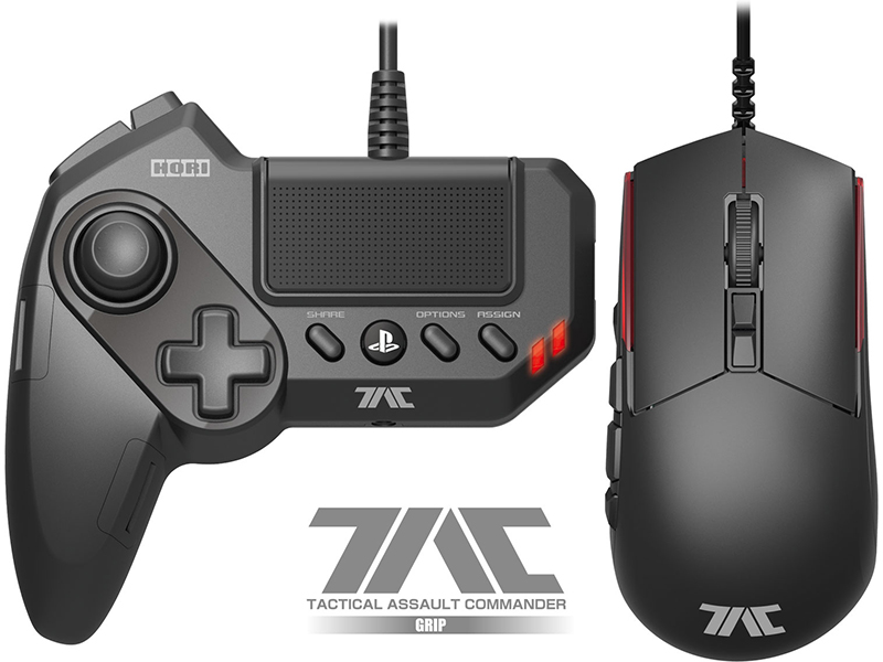 Мышь Hori T.A.C. Grip проводная оптическая игровая + геймпад для PS4 / PS3 / PC