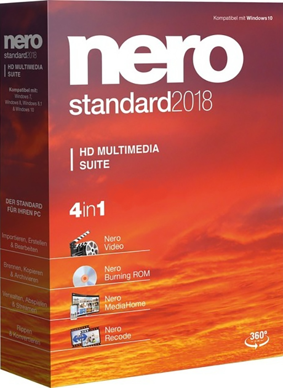 Nero 2018 Standard Suite (Цифровая версия)