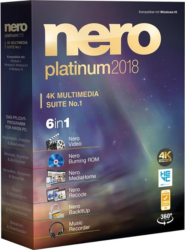 Nero 2018 Platinum Suite (Цифровая версия)