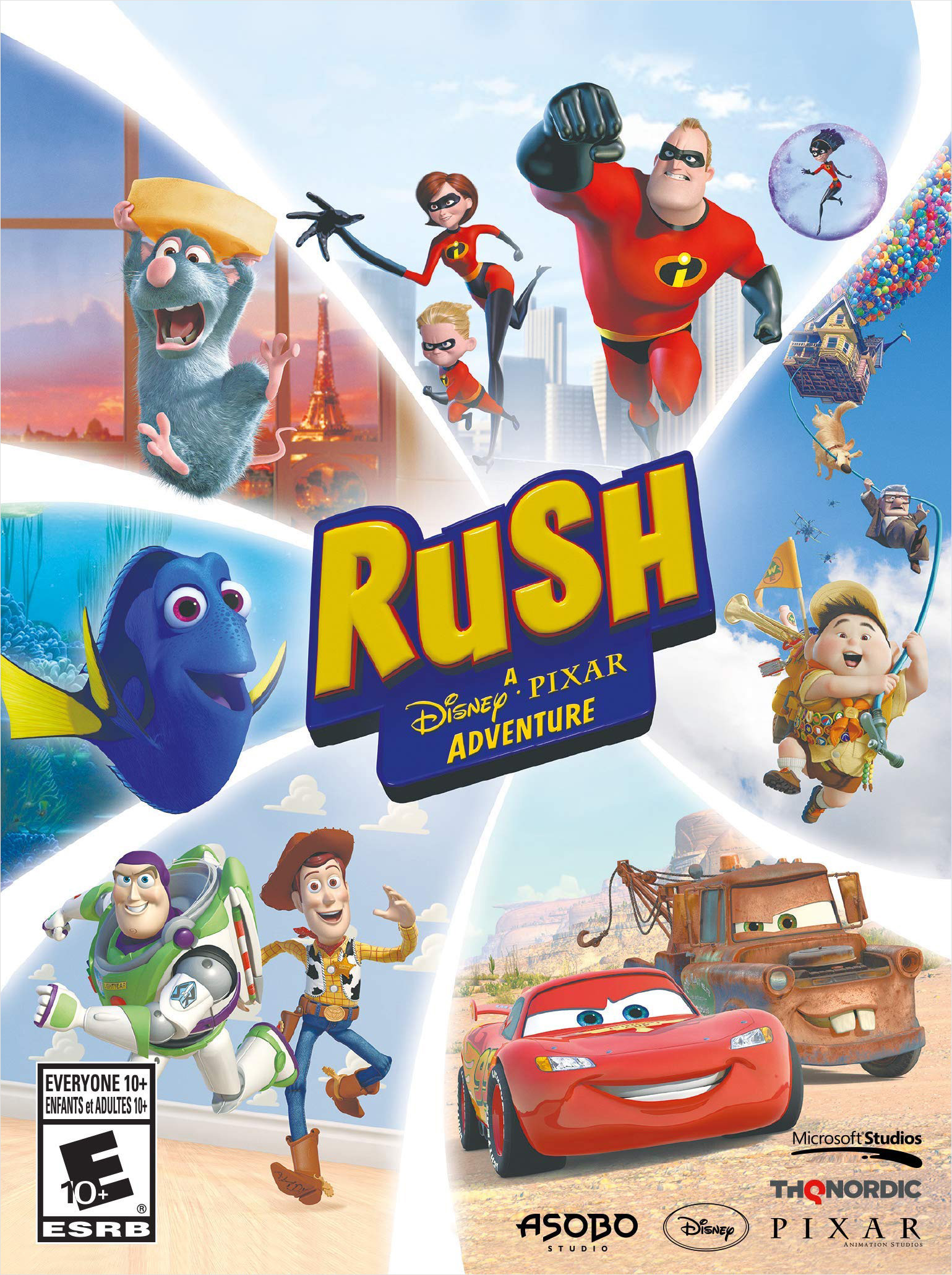 Www adventures. Дисней Пиксар. Rush: a Disney-Pixar Adventure. Kinect Rush: a Disney–Pixar Adventure. Rush: a DISNEYPIXAR Adventure обложка.