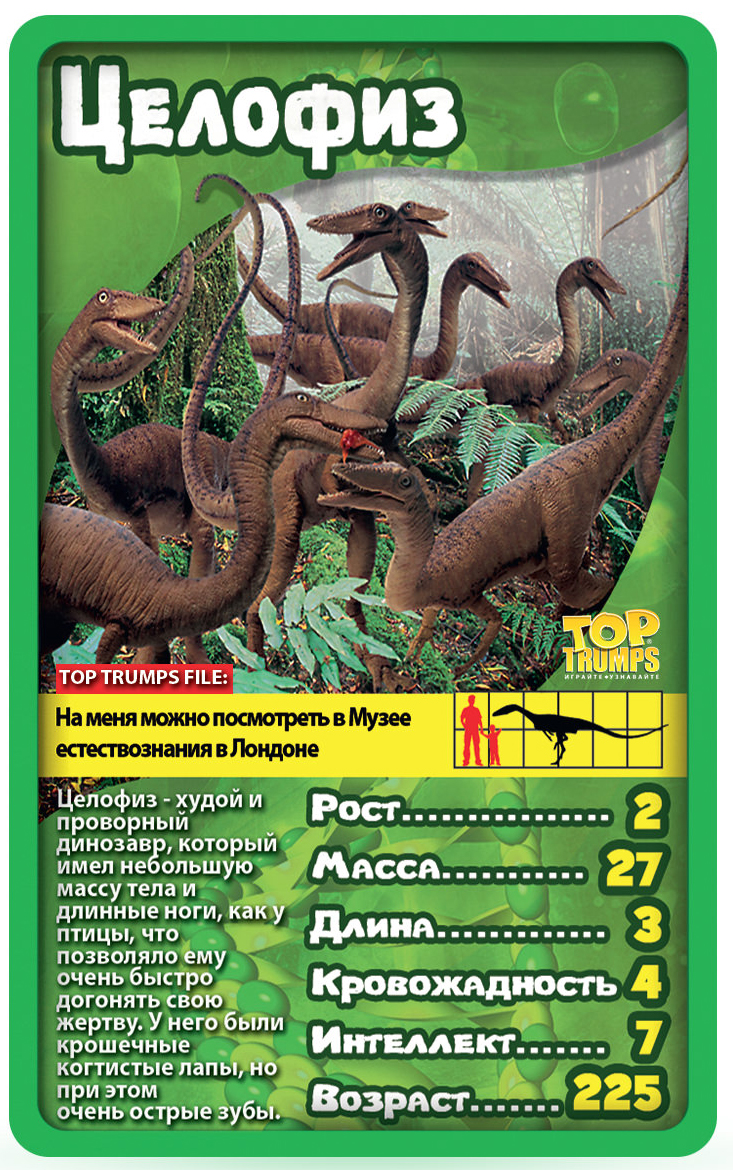 Top Trumps Настольная игра Динозавры