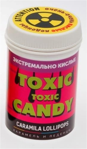 Леденцы Caramila Lollipops: Toxic Candy – Вкус Вишня Экстремально кислые