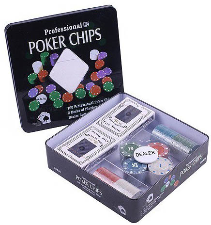 Набор для покера Texas Holdem Light: 100 фишек