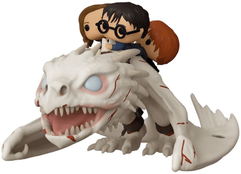 цена Фигурка Funko POP: Harry Potter – Hermione & Ron Riding Gringotts Dragon (9,5 см)