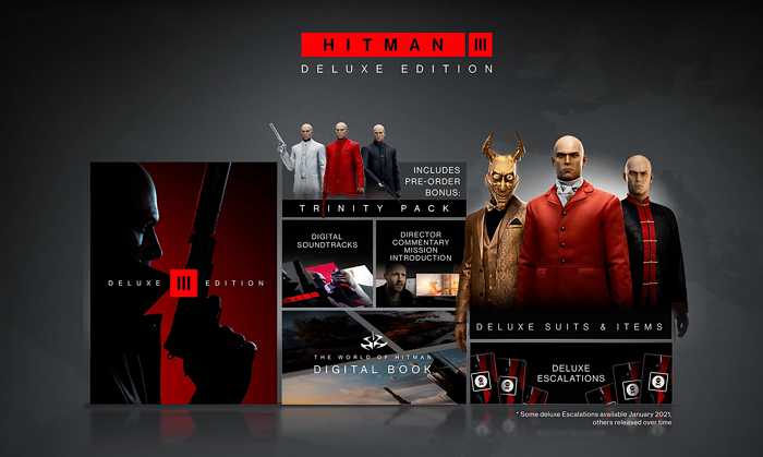 Hitman 3 deluxe edition что входит