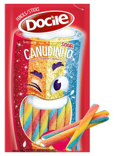 Жевательный мармелад Canudinho Цветные карандаши Вкус клубники (70г)