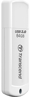 цена USB-накопитель Transcend 2.0 JetFlash 370 64GB (White)