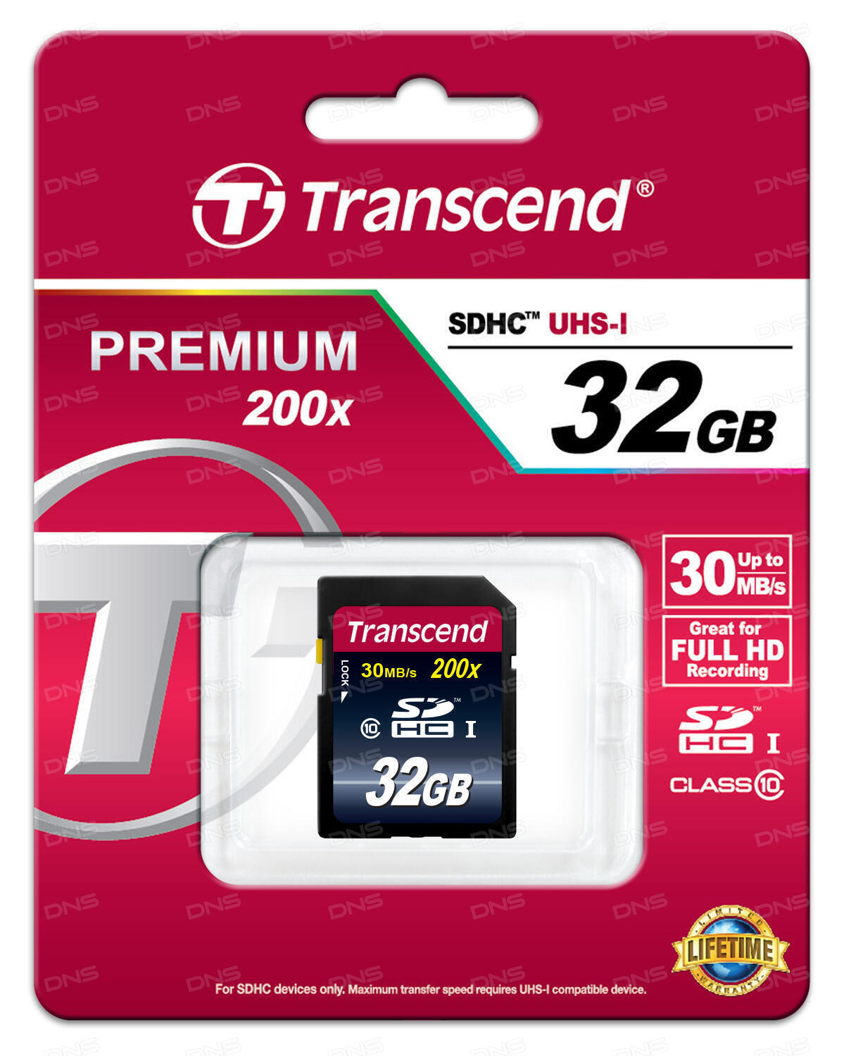 

Карта памяти Transcend SDHC 32GB Class 10