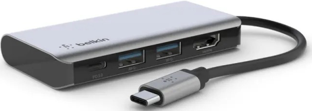 

Адаптер многопортовый Belkin USB-C 4 в 1 (серый) (AVC006btSGY)