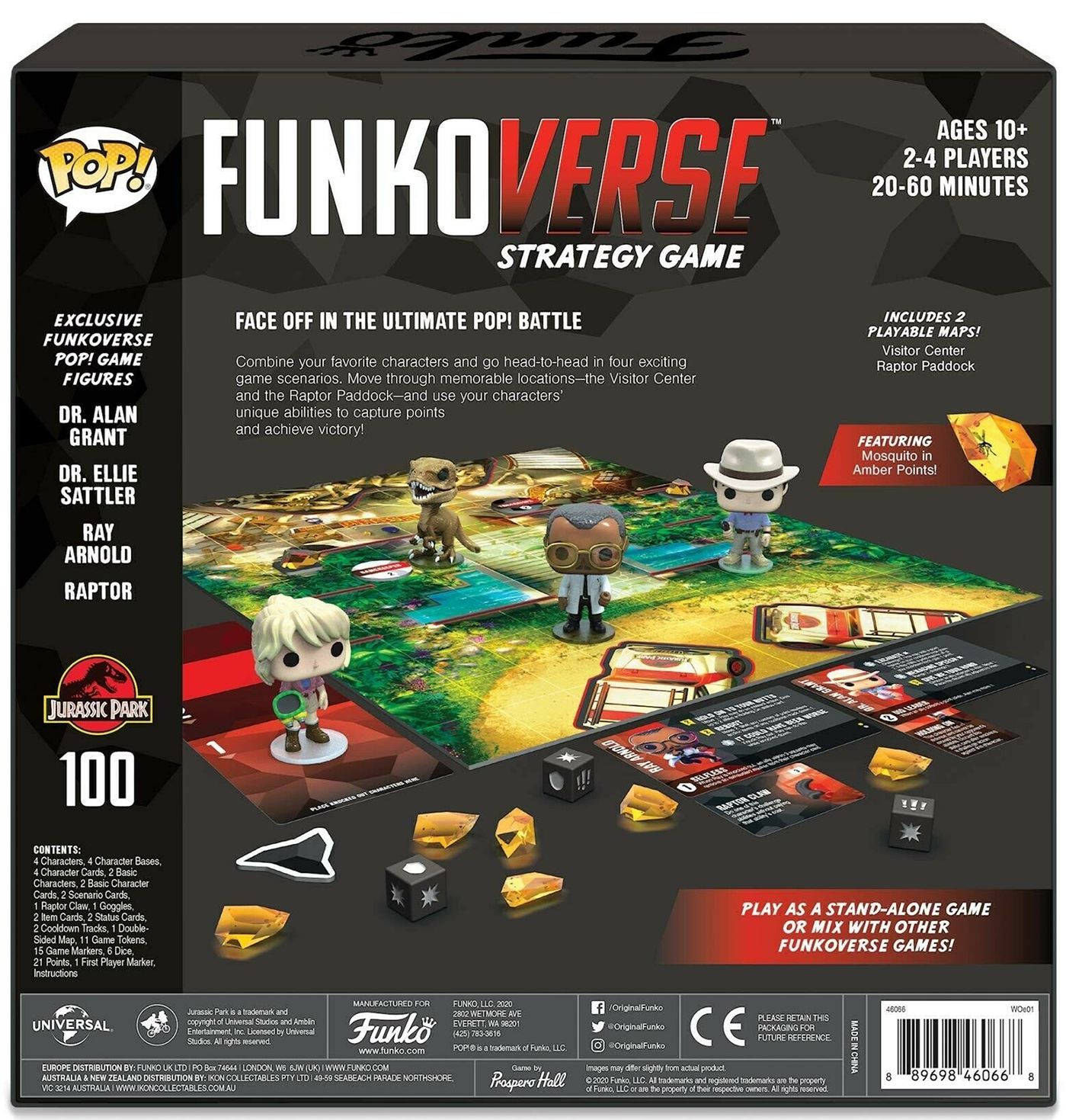 Настольная игра POP! Funkoverse Jurassic Park 100 Base 46066