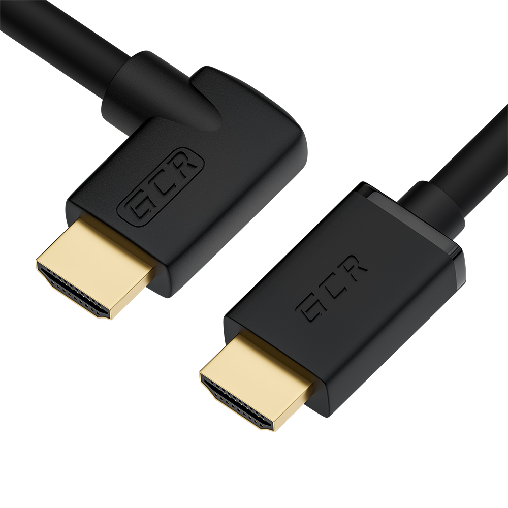 

Кабель GCR HDMI 2.0 M / M правый угол черный нейлон 1 м Ultra HD 4K 60Hz 3D (GCR-53294)