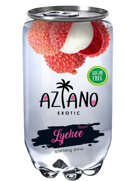 Напиток газированный Aziano Вкус личи (350 мл)