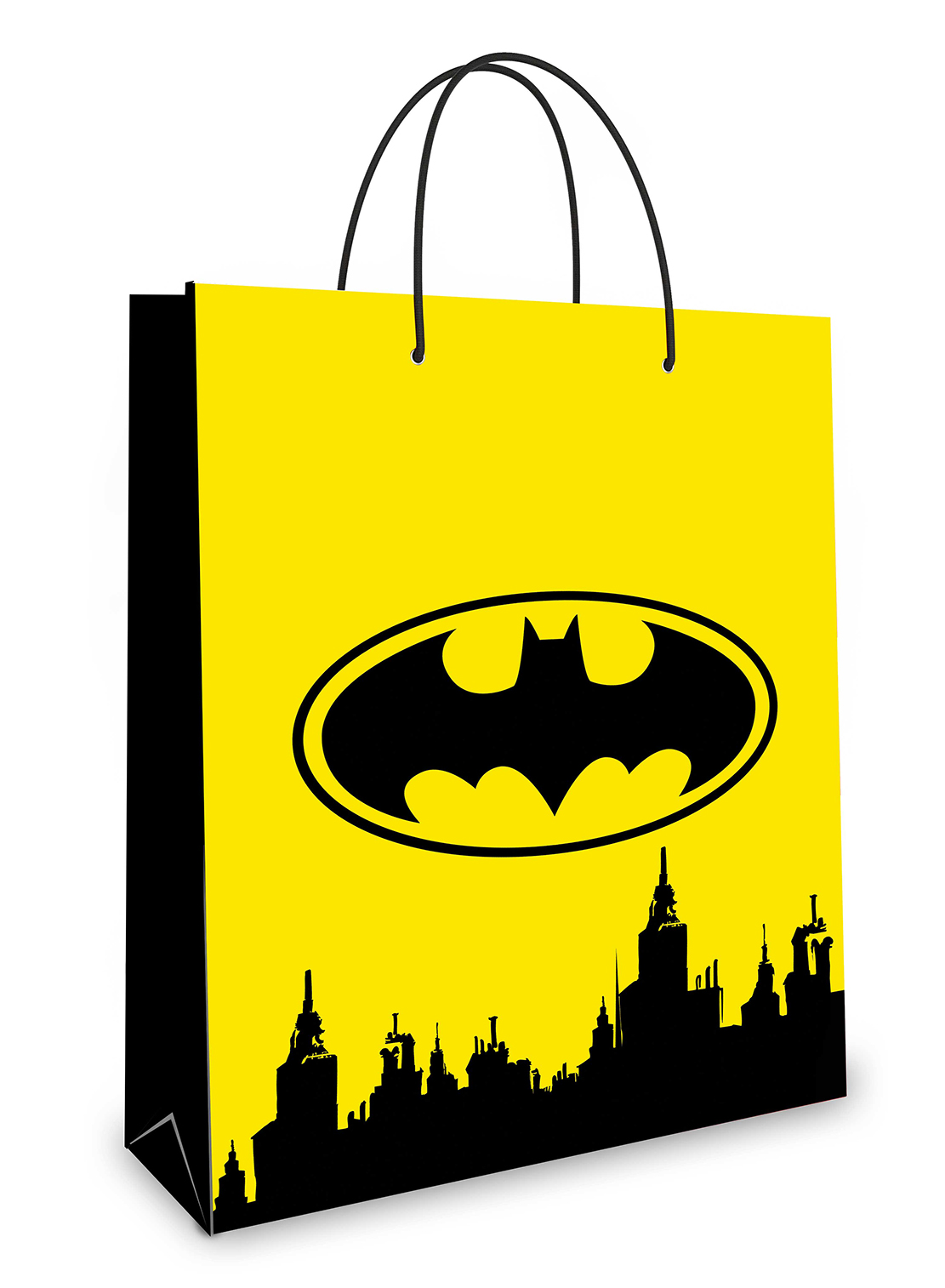 Пакет Batman подарочный малый (желтый, 180x223x100 мм)