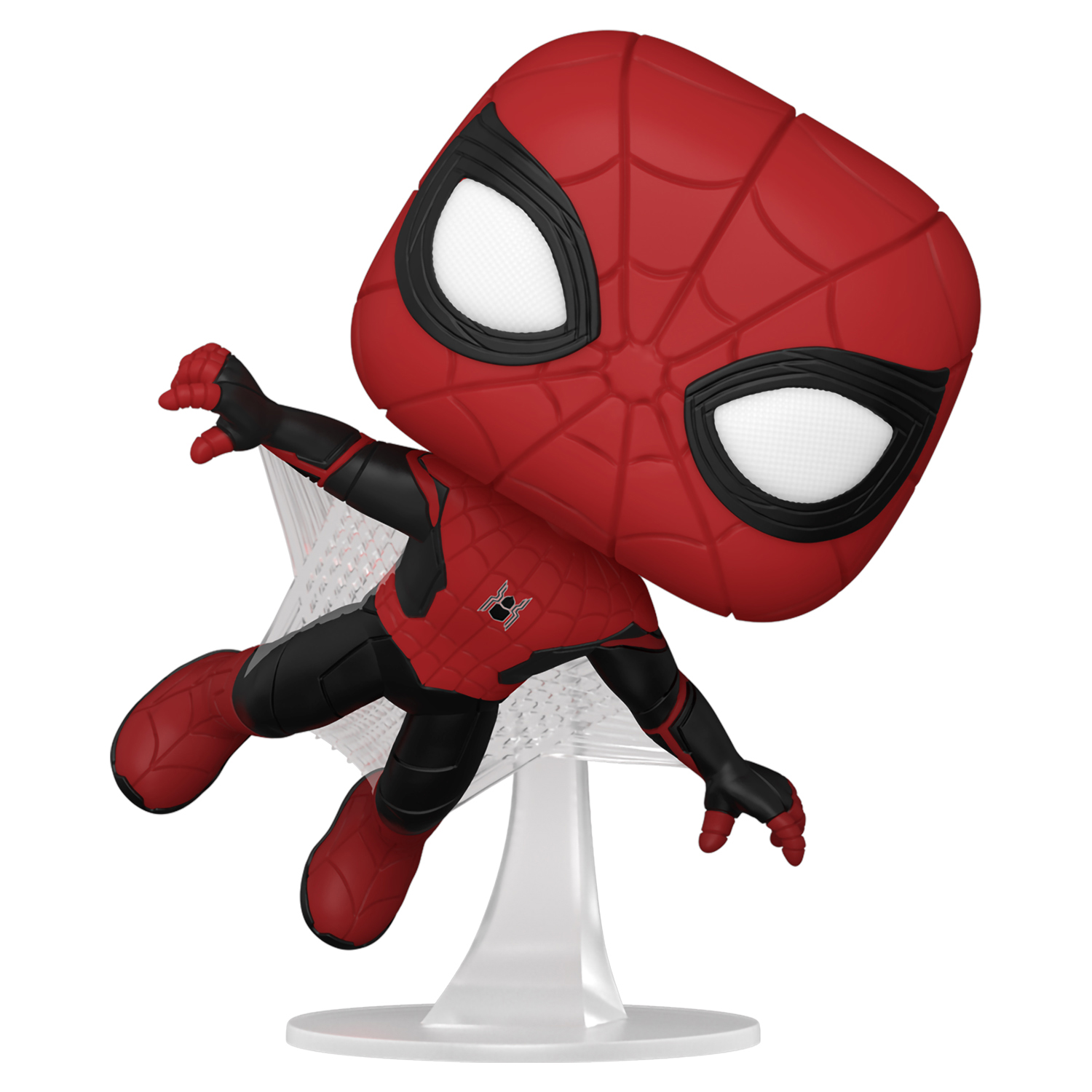 цена Фигурка Funko POP Marvel: Spider-Man No Way Home – Spider-Man Upgraded Suit Bobble-Head (9,5 см)