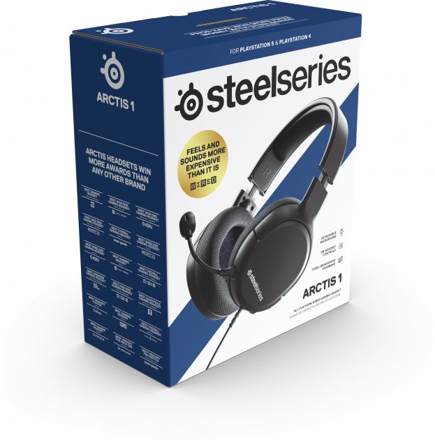 цена Гарнитура SteelSeries Arctis 1 беспроводная для PS5 (черный)
