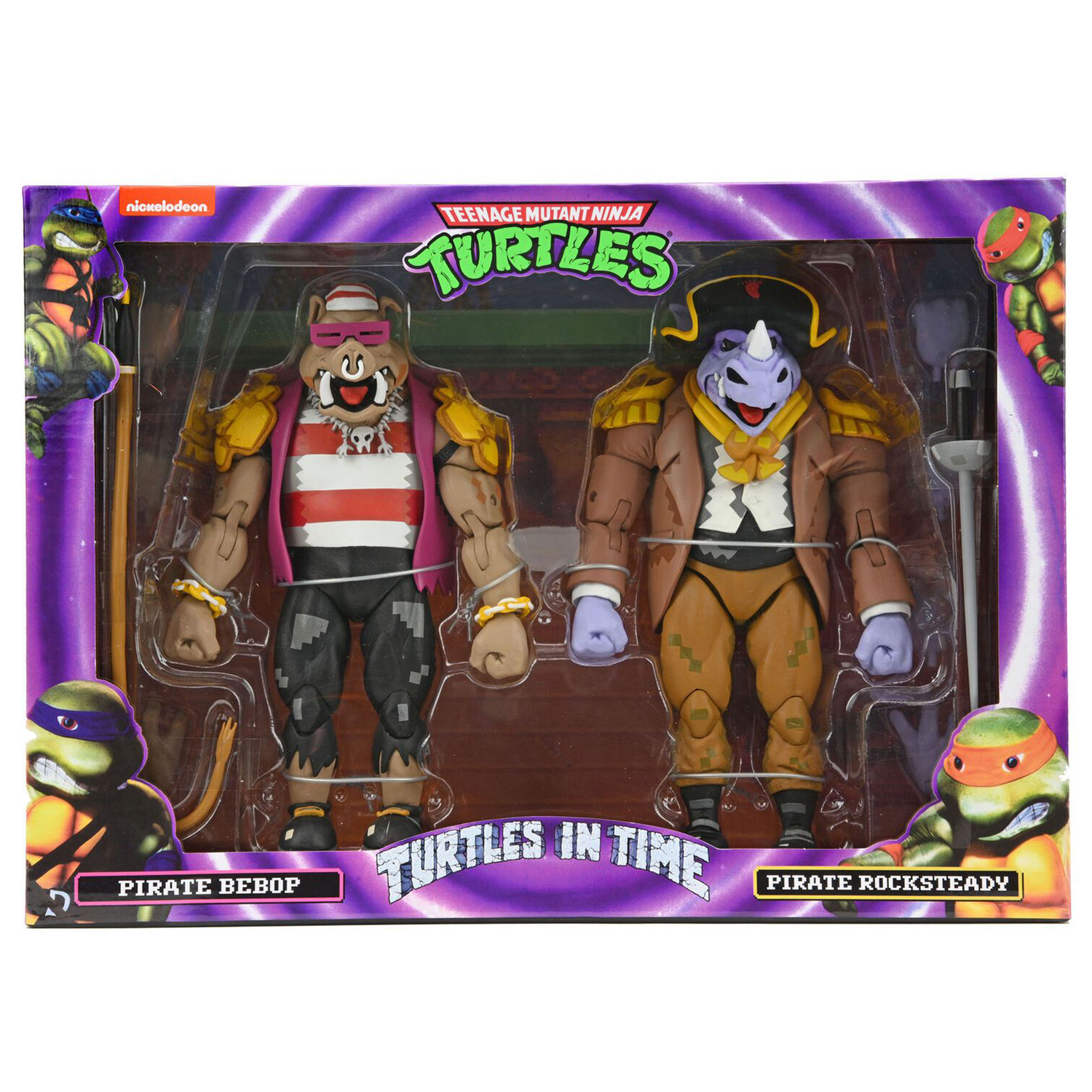 Neca Рисунок Черепашки-ниндзя Pirate Rocksteady Y Bebop 18 Cm Многоцветный