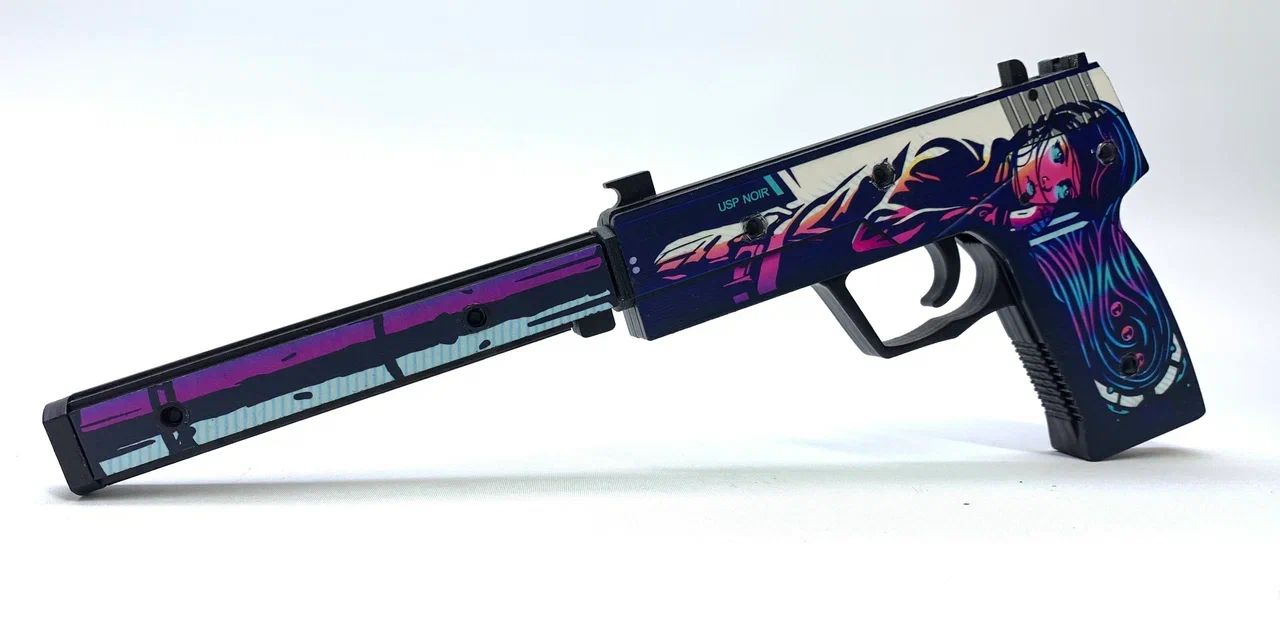 Оружие игровое / резинкострел пистолет ЮСП 2 – Нео-Нуар (деревянный)