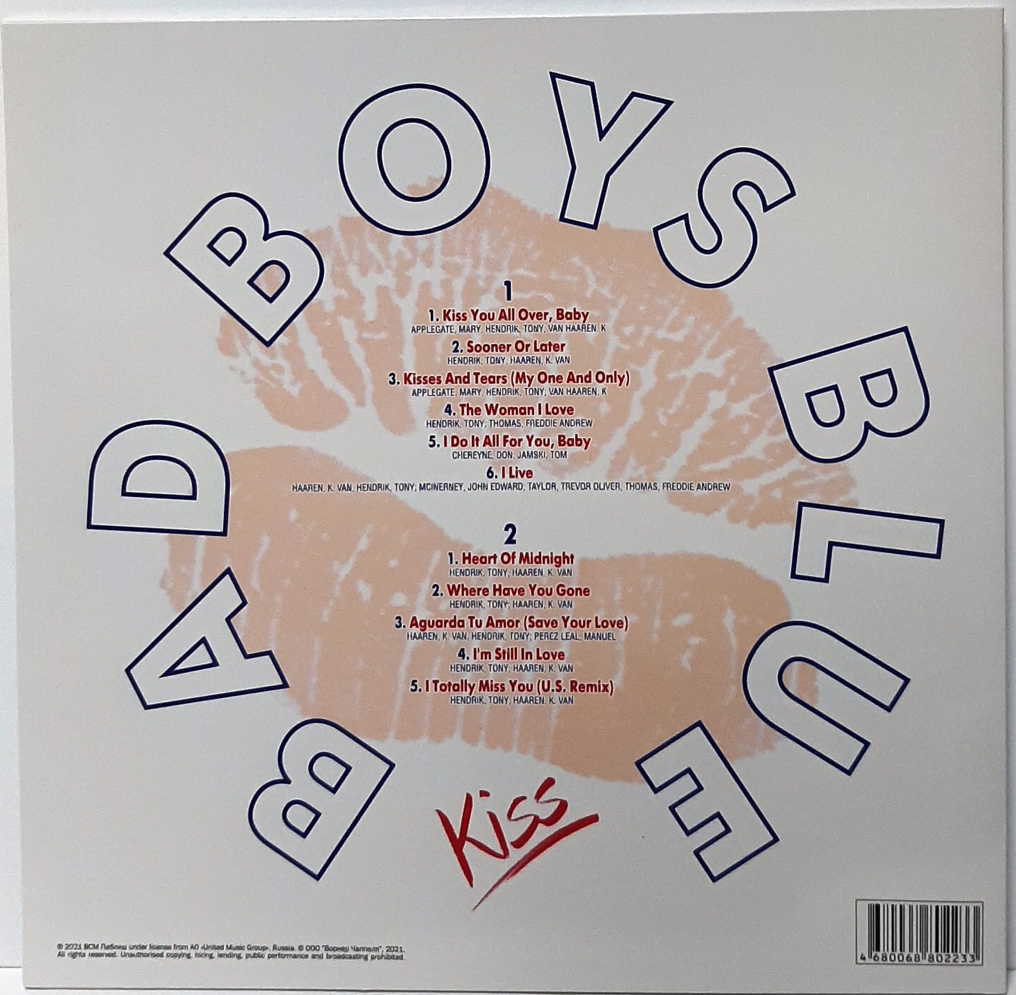 Bad Boys Blue – Kiss. Red Vinyl (LP) - купить по цене 2800 руб в  интернет-магазине 1С Интерес