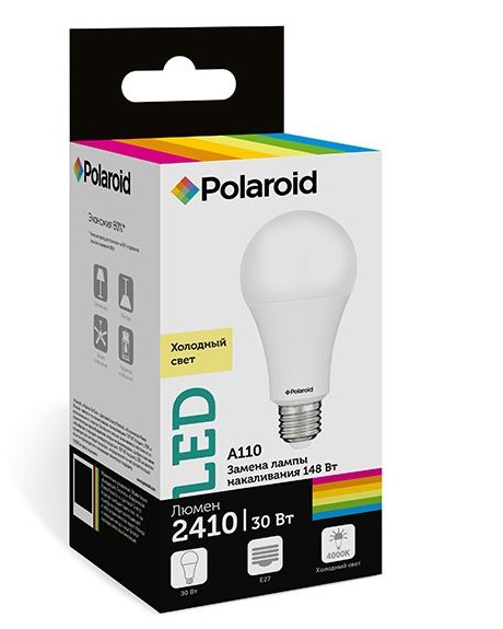 

Светодиодная лампа Polaroid 220V A110 30W 4000K E27 2410lm