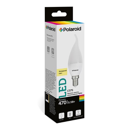 

Светодиодная лампа Polaroid 220V C37S 5,5W 4000K E14 470lm