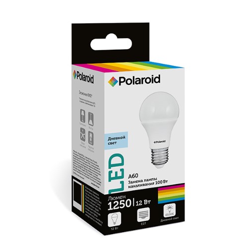 

Светодиодная лампа Polaroid 220V A60 12W 6500K E27 1250lm