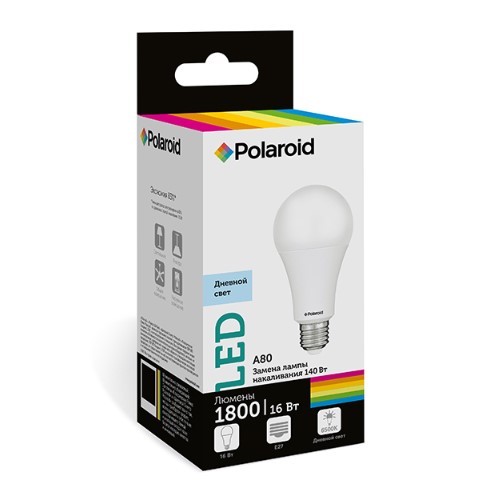 

Светодиодная лампа Polaroid 220V A80 16W 6500K E27 1800lm