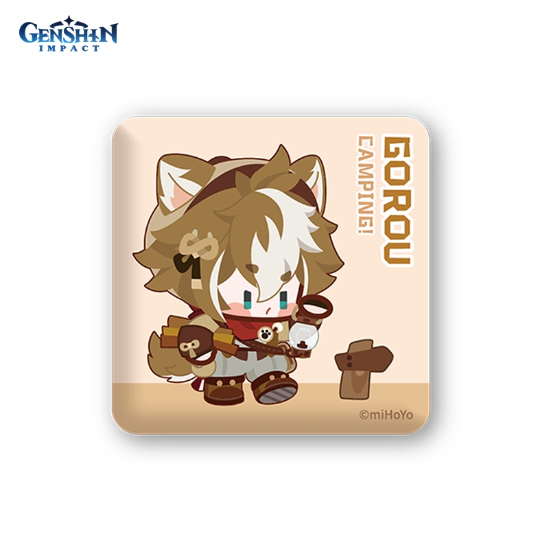 

Значок Genshin Impact: Go Camping! Series – Gorou Square Can Badge