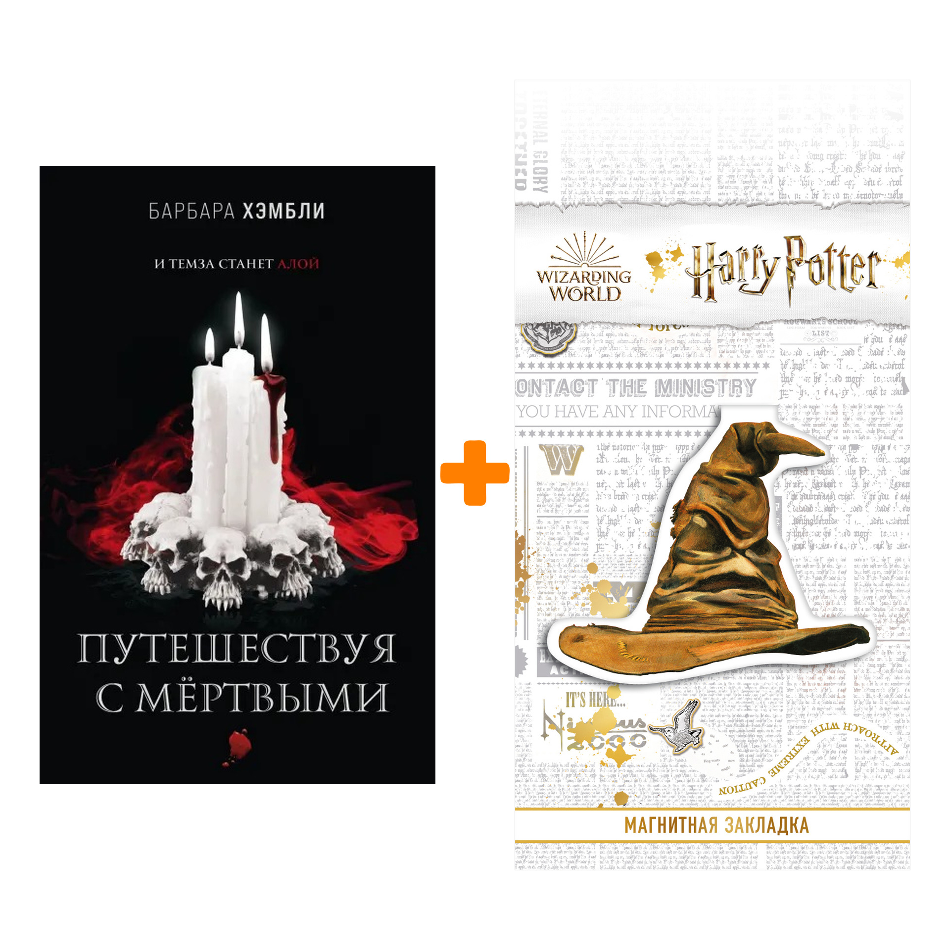 

Набор Путешествуя с мёртвыми. Барбара Хэмбли + Закладка Harry Potter Распределяющая шляпа магнитная