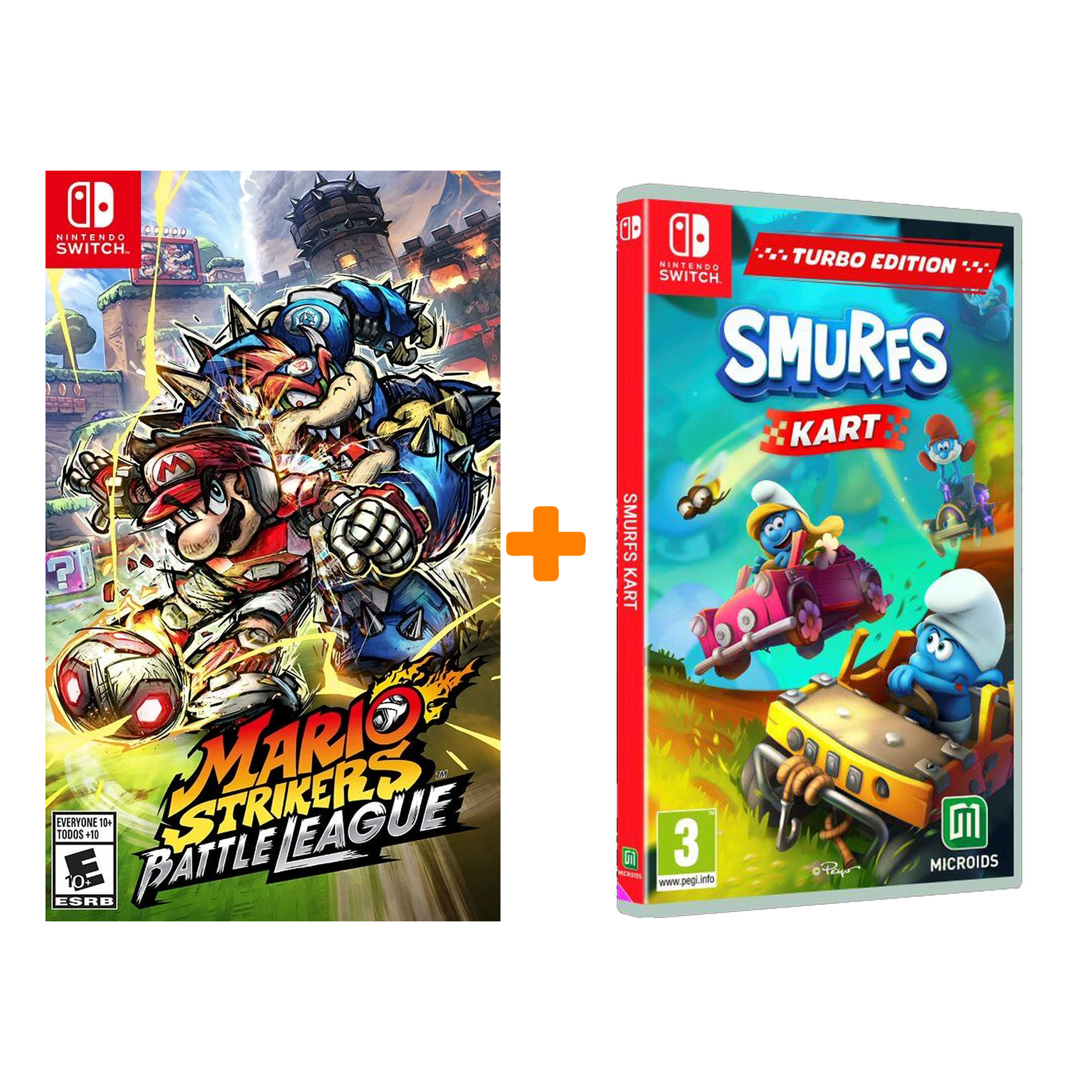 Mario Strikers: Battle League [Switch] + Smurfs Kart. Turbo Edition  [Switch] – Набор - купить игру для Nintendo Switch по цене 7450 руб с  доставкой в интернет-магазине 1С Интерес