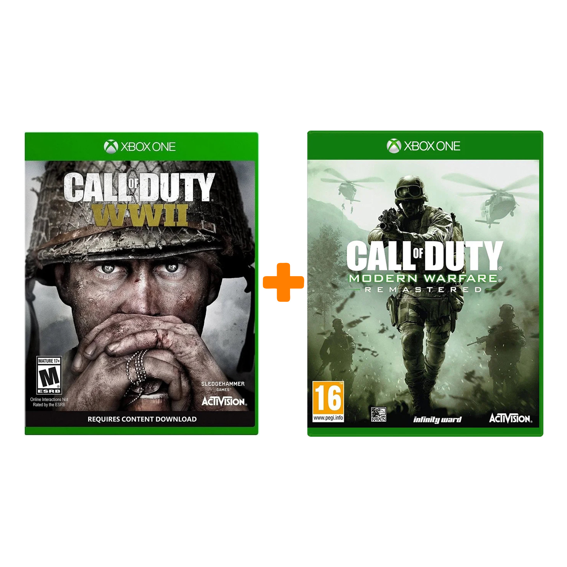 

Call of Duty: WWII [Xbox One] + Call of Duty: Modern Warfare Remastered [Xbox One] – Набор