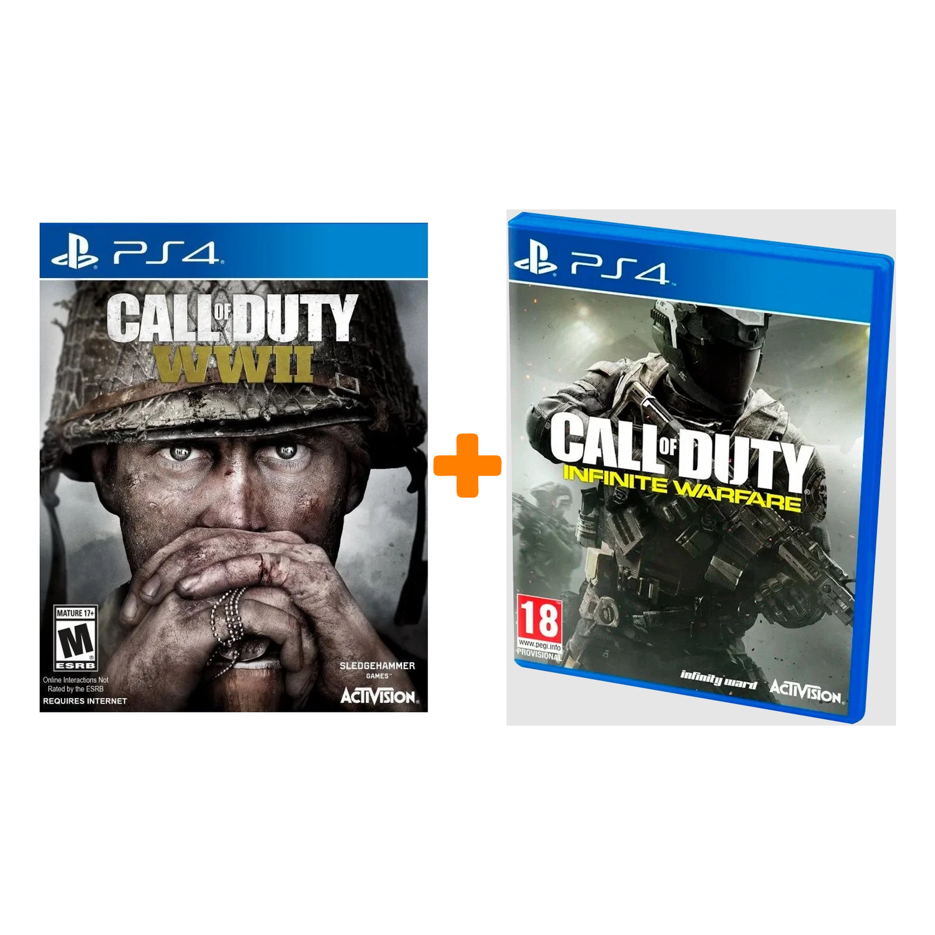 Call of Duty: Infinite Warfare [PS4] + Call of Duty: WWII [PS4] – Набор -  купить игру для Playstation 4 по цене 4210 руб с доставкой в  интернет-магазине 1С Интерес