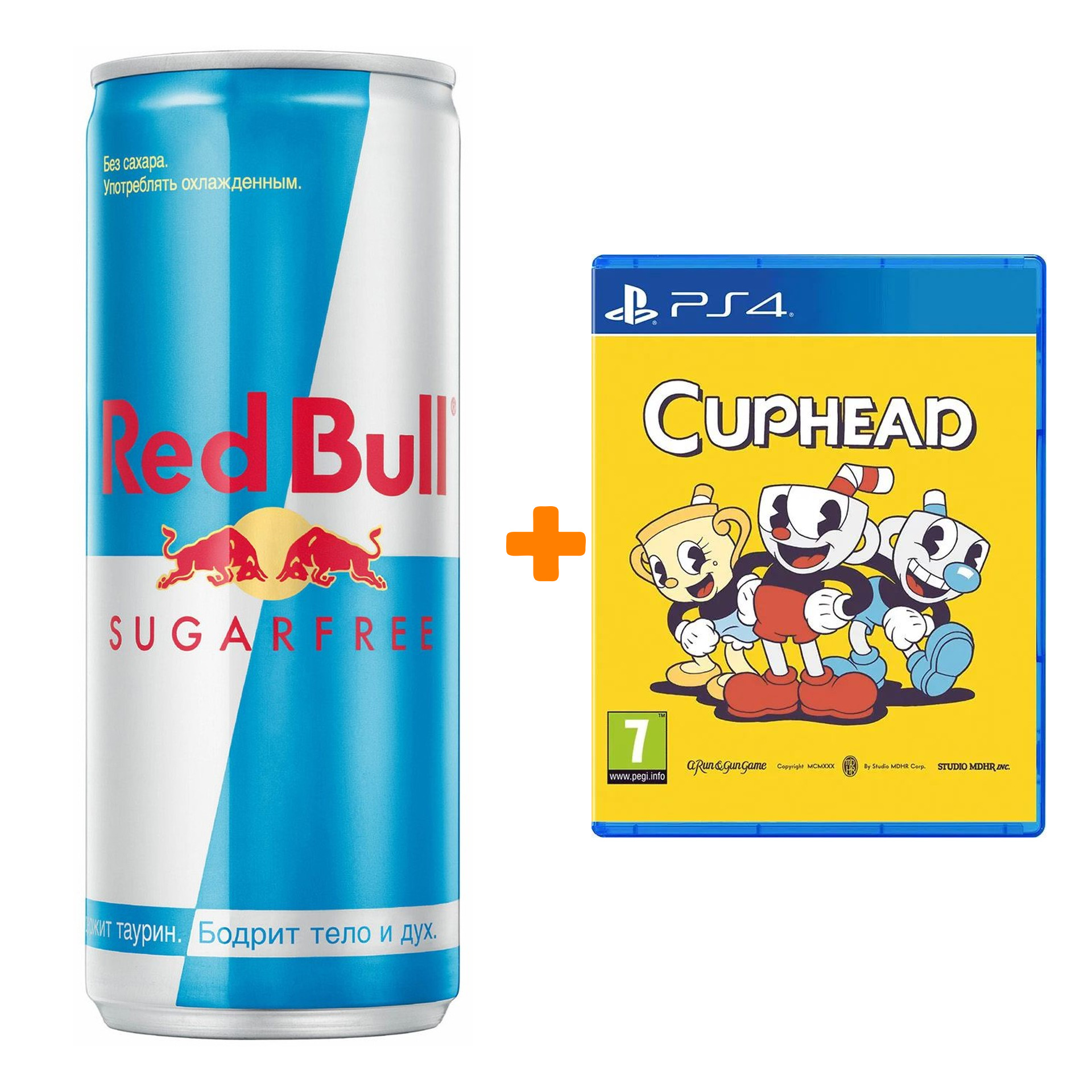 

Набор Cuphead [PS4, русские субтитры] + Напиток энергетический Red Bull Без сахара 250мл