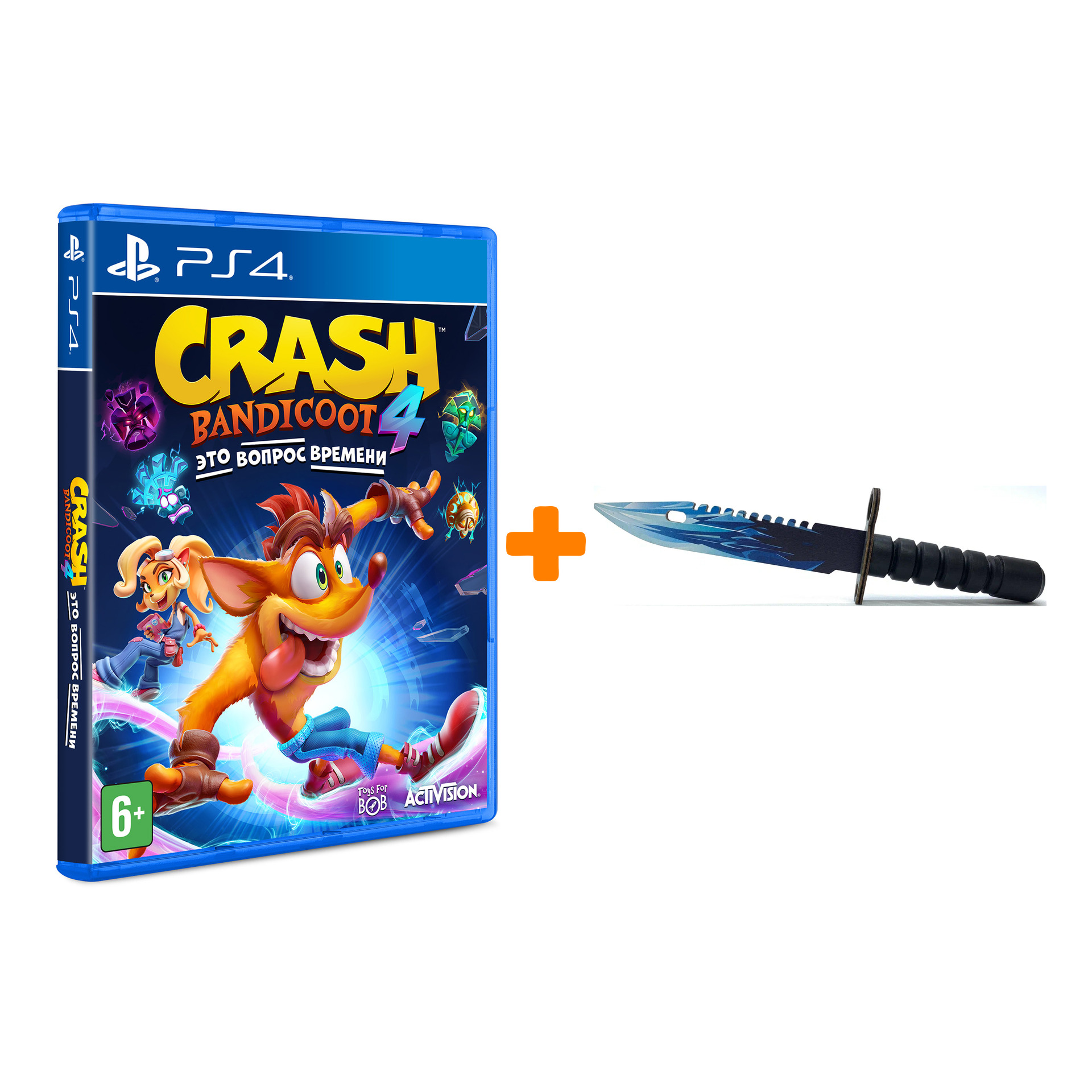 Набор Crash Bandicoot 4: Это Вопрос Времени [PS4, русские субтитры] +  Оружие игровое штык-нож М9 Байонет 2 Драгон Гласс деревянный - купить игру  для Playstation 4 по цене 3520 руб с доставкой