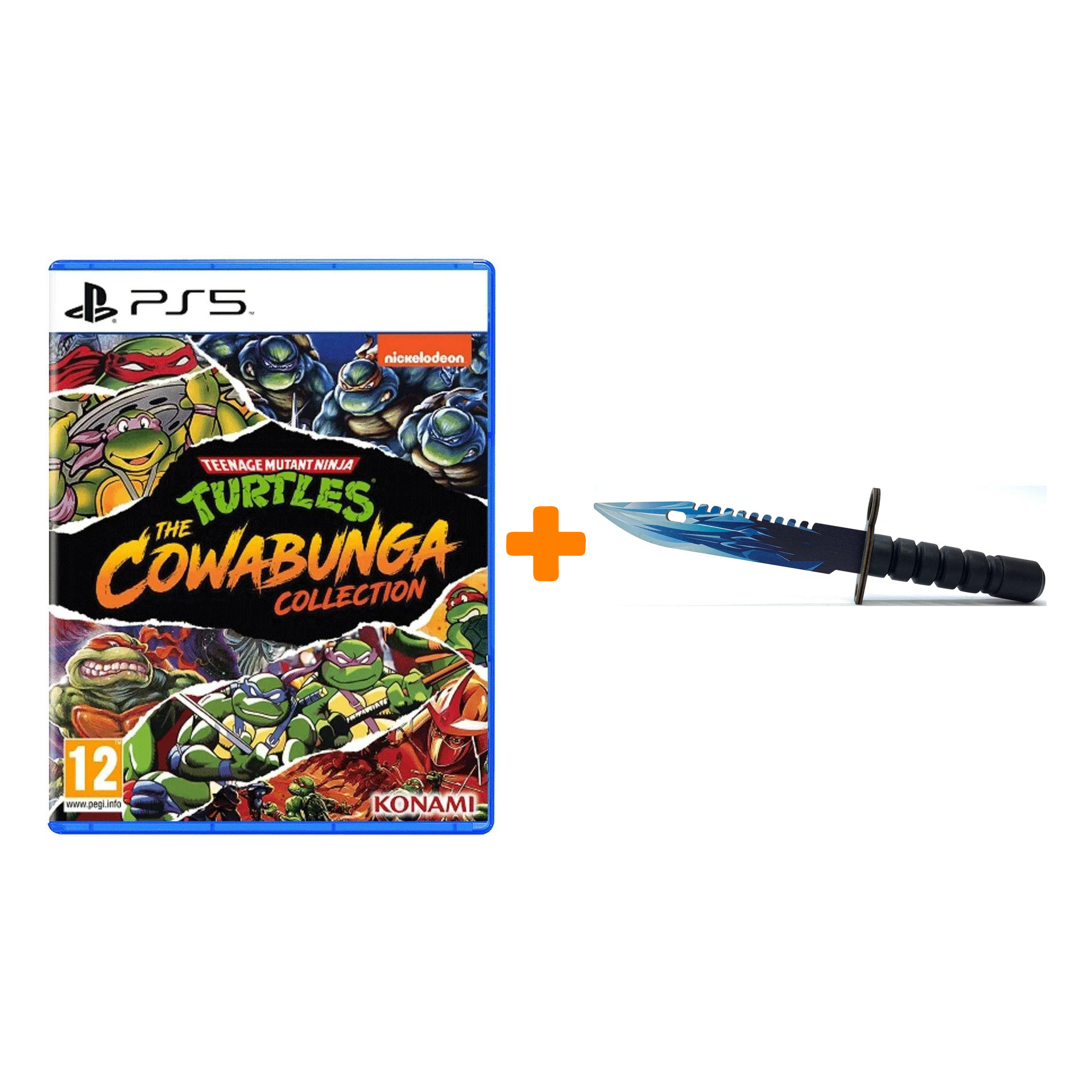 

Набор Teenage Mutant Ninja Turtles: Cowabunga Collection [PS5, английская версия] + Оружие игровое штык-нож М9 Байонет 2 Драгон Гласс деревянный