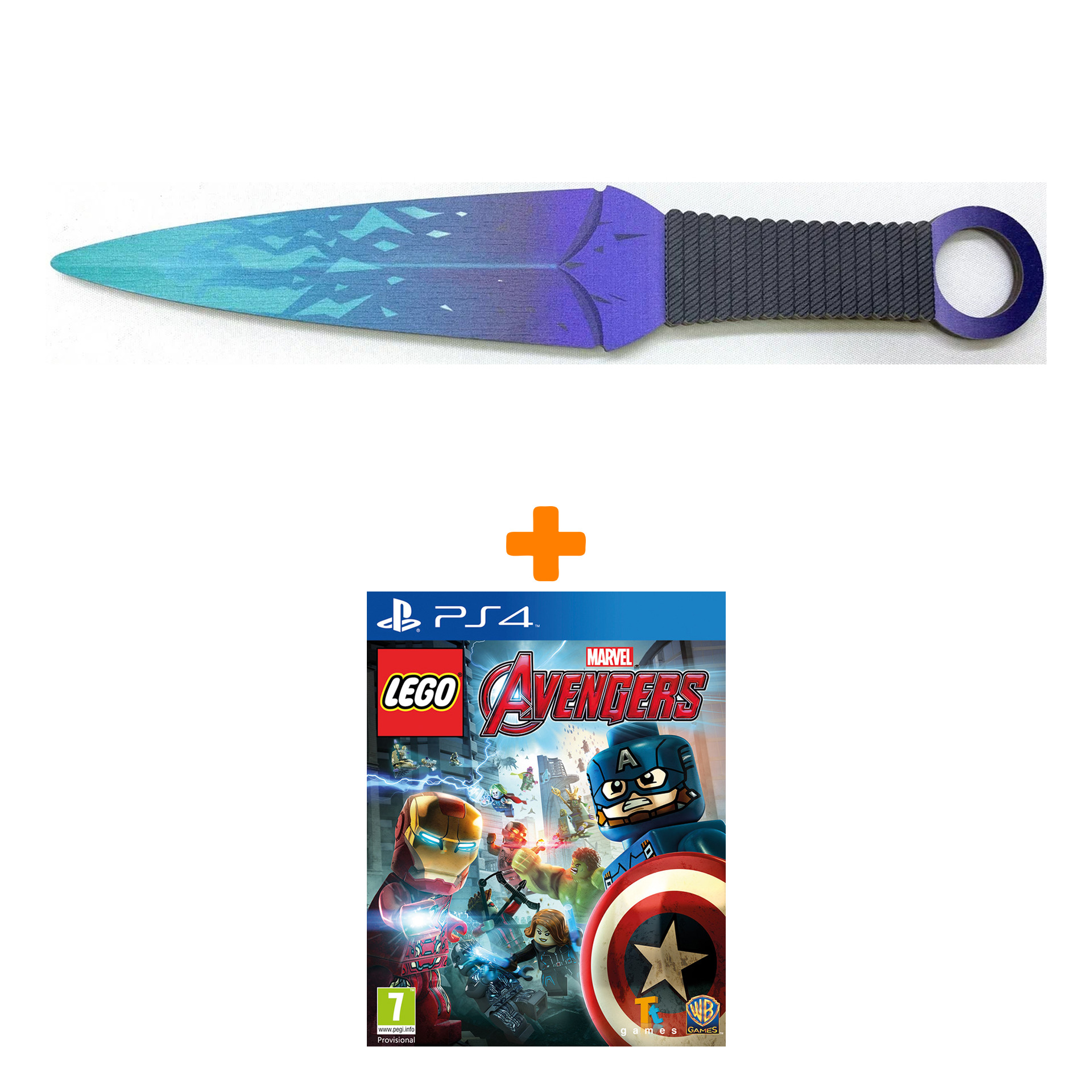 

Набор LEGO: Marvel Мстители [PS4, русские субтитры] + Оружие игровое нож Кунай 2 Холодное пламя деревянный