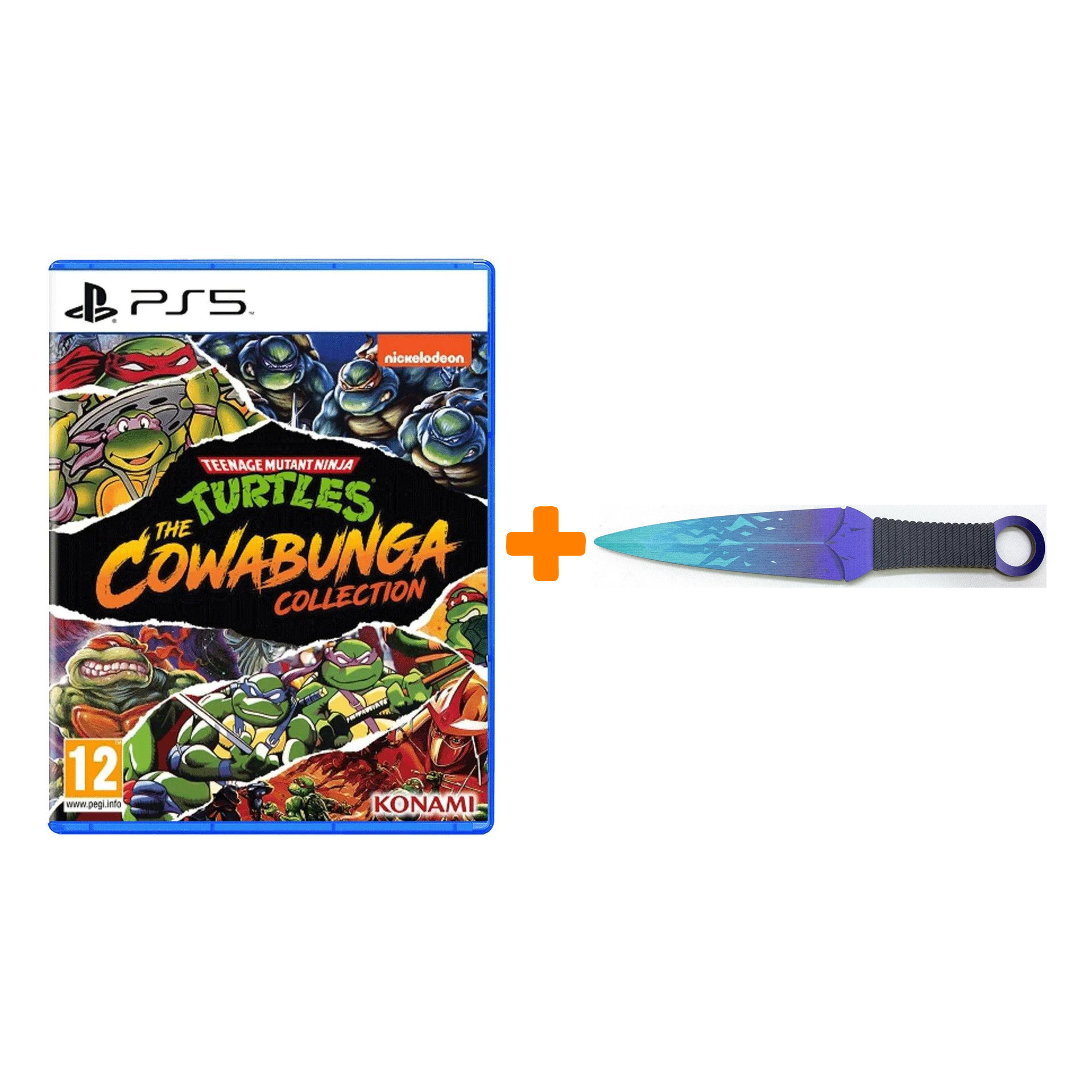 

Набор Teenage Mutant Ninja Turtles: Cowabunga Collection [PS5, английская версия] + Оружие игровое нож Кунай 2 Холодное пламя деревянный