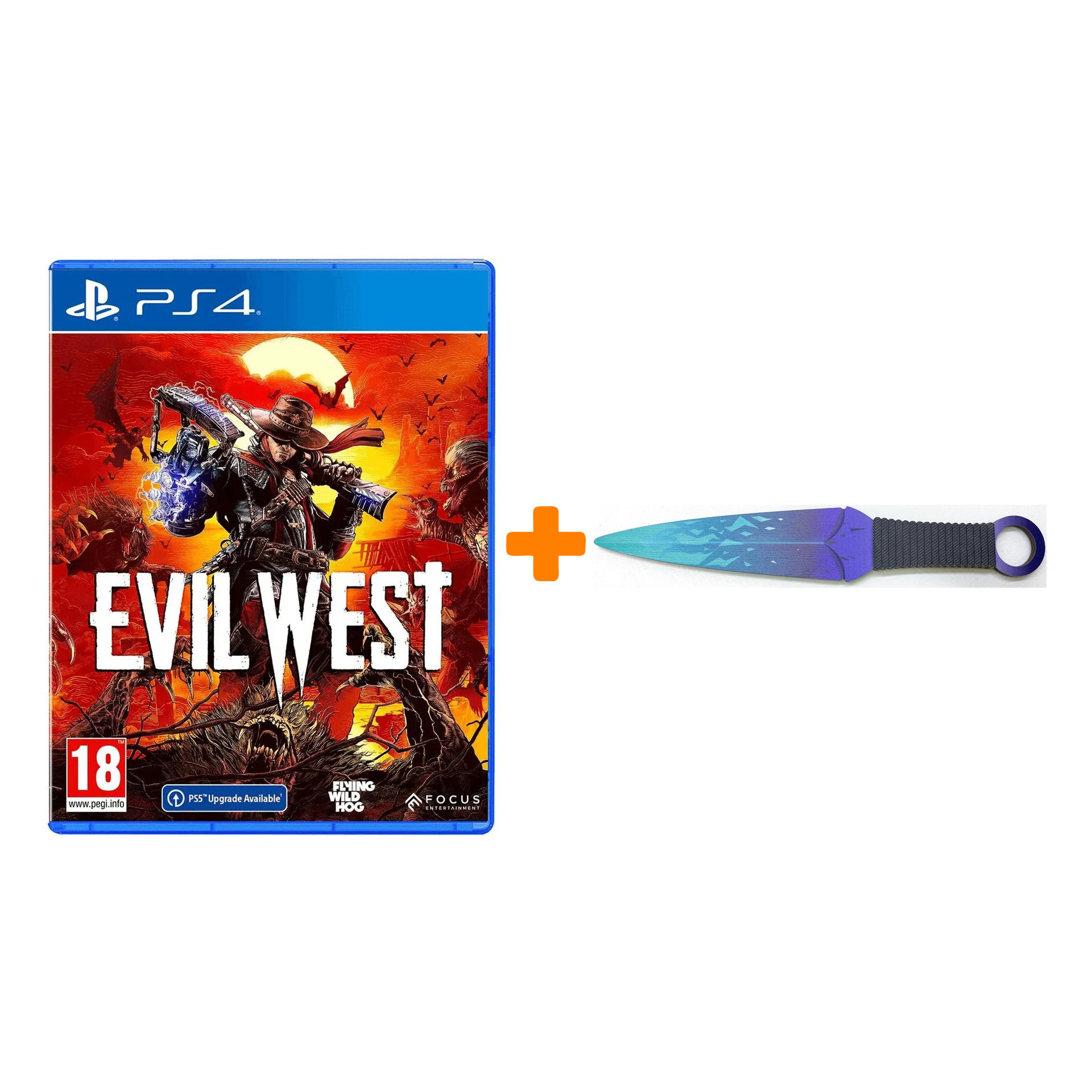 

Набор Evil West [PS4, русские субтитры] + Оружие игровое нож Кунай 2 Холодное пламя деревянный