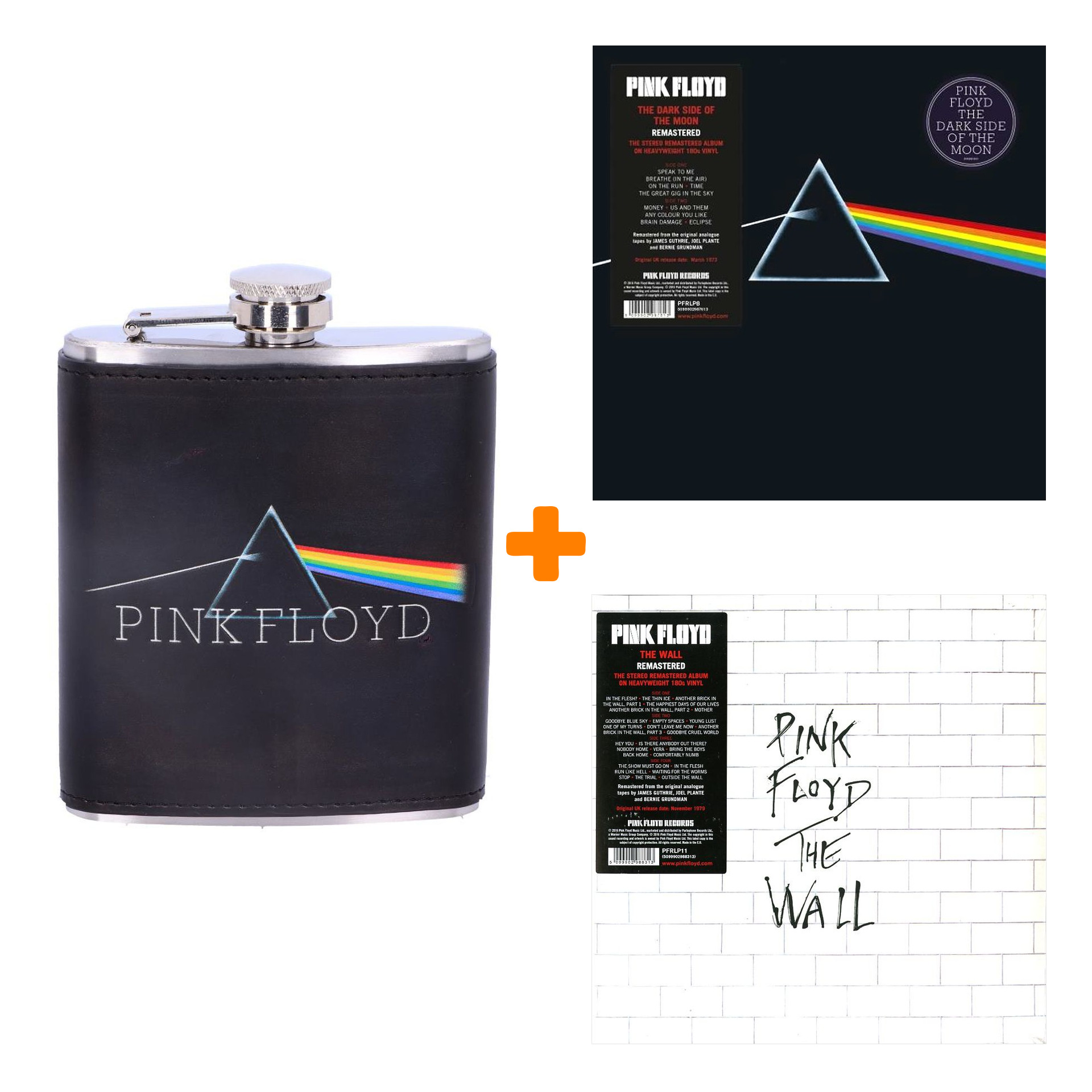 

Набор меломана «Рок» Pink Floyd – Dark Side Of The Moon (LP) + Pink Floyd – The Wall (2 LP) + Фляга Pink Floyd Dark Side