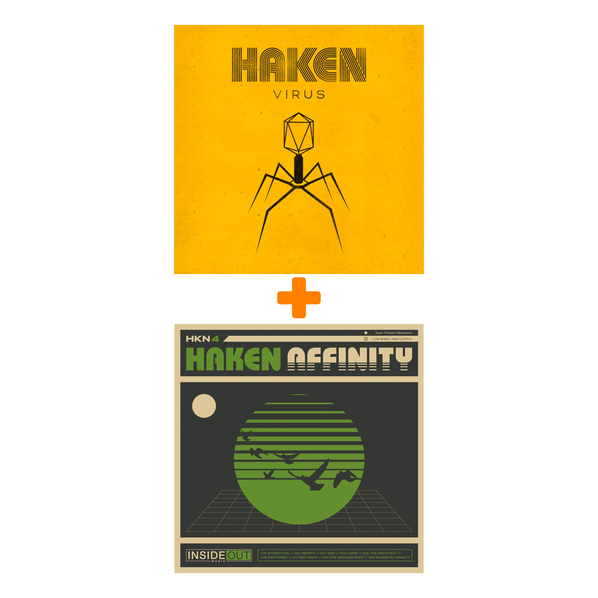 

Набор для меломанов «Рок»: Haken – Affinity (2 LP + CD) + Haken – Virus (2 LP+CD)