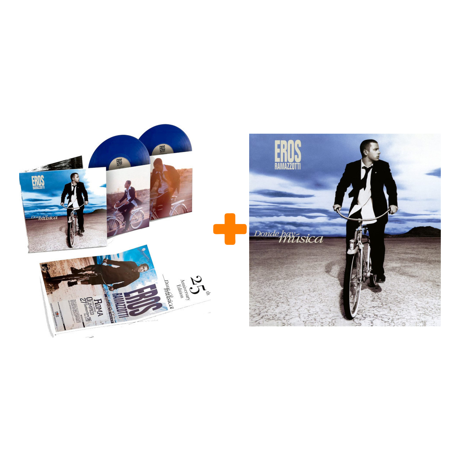 

Eros Ramazzotti – Donde Hay Musica Coloured Blue Vinyl (2 LP) + Dove C`e Musica Coloured Vinyl (2 LP)